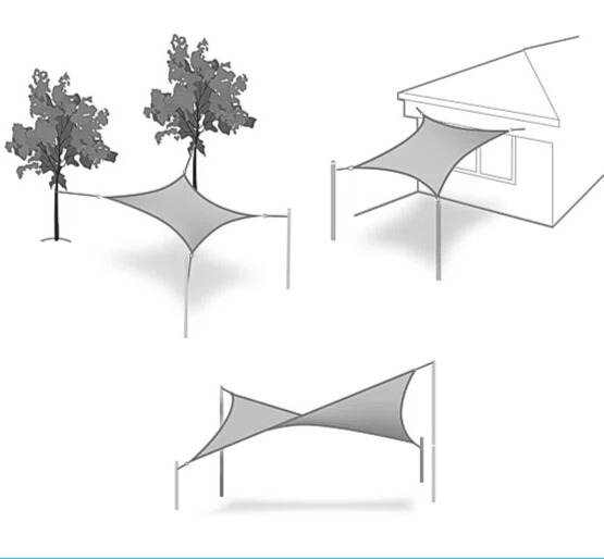 square shade sail placement options